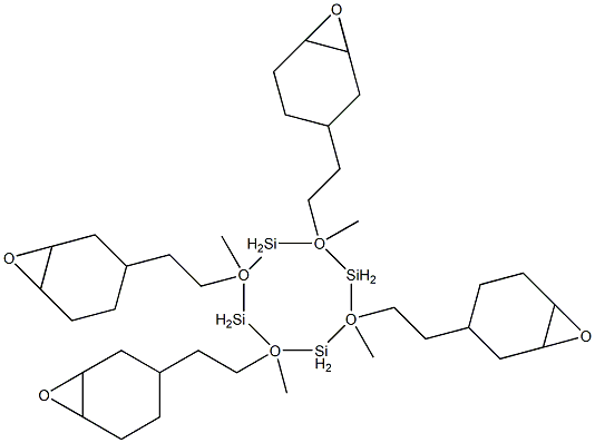 四环氧基环己基乙基 2,4,6,8-四甲基环四硅氧烷 结构式