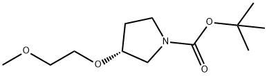 (R)-TERT-BUTYL 3-(2-METHOXYETHOXY) PYRROLIDINE-1-CARBOXYLATE 结构式