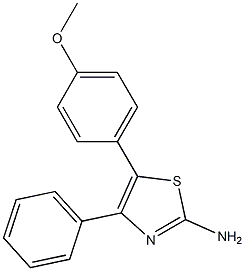 5-(4-methoxyphenyl)-4-phenyl-1,3-thiazol-2-amine 结构式