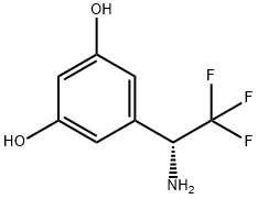 5-((1R)-1-AMINO-2,2,2-TRIFLUOROETHYL)BENZENE-1,3-DIOL 结构式