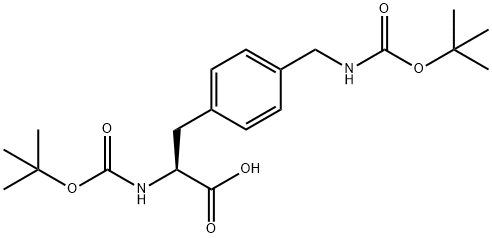 N-BOC-L-4-BOC-氨甲基苯丙氨酸 结构式