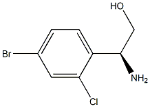（βS）-β-氨基-4-溴-2-氯苯乙醇 结构式