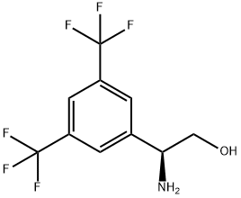 (S)-2-氨基-2-(3,5-双(三氟甲基)苯基)乙醇 结构式