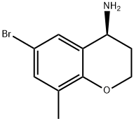 (S)-6-溴-8-甲基苯并二氢吡喃-4-胺 结构式
