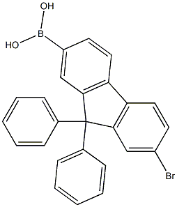 B-(7-BROMO-9,9-DIPHENYL-9H-FLUOREN-2-YL)-BORONIC ACID 结构式