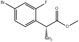 METHYL(2R)-2-AMINO-2-(4-BROMO-2-FLUOROPHENYL)ACETATE 结构式