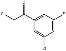 2-氯-1-(3-氯-5-氟苯基)乙烷-1-酮 结构式