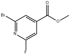 methyl 2-bromo-6-fluoroisonicotinate 结构式