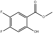 4,5-二氟-2-羟基苯甲酸甲酯 结构式