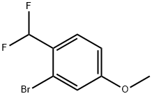 3-溴-4-二氟甲基苯甲醚 结构式