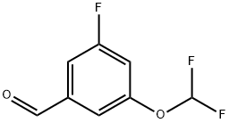 3-(二氟甲氧基)-5-氟苯甲醛 结构式