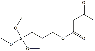 3-(三甲氧基硅烷基)丙基3-氧代丁酸酯 结构式