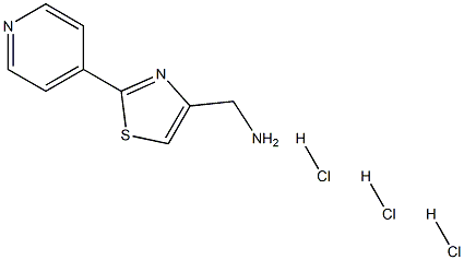 [2-(pyridin-4-yl)-1,3-thiazol-4-yl]methanamine trihydrochloride 结构式