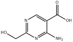 4-Amino-2-hydroxymethyl-pyrimidine-5-carboxylic acid 结构式