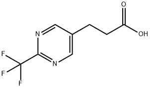 3-(2-(三氟甲基)嘧啶-5-基)丙酸 结构式