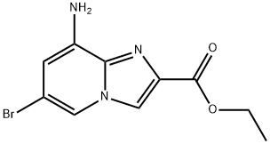8-Amino-6-bromo-imidazo[1,2-a]pyridine-2-carboxylic acid ethyl ester 结构式