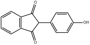 1H-Indene-1,3(2H)-dione,2-(4-hydroxyphenyl)- 结构式
