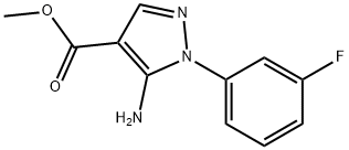 methyl 5-amino-1-(3-fluorophenyl)-1H-pyrazole-4-carboxylate 结构式
