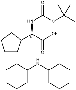 (Tert-Butoxy)Carbonyl D-Cyclopentylglycine dicyclohexylammonium salt 结构式
