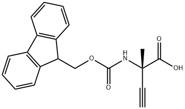 (S)-2-(((((9H-芴-9-基)甲氧基)羰基)氨基)-2-甲基丁-3-炔酸 结构式