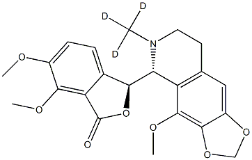 (3S)-6,7-dimethoxy-3-[(5R)-4-methoxy-6-(trideuteriomethyl)-7,8-dihydro-5H-[1,3]dioxolo[4,5-g]isoquinolin-5-yl]-3H-2-benzofuran-1-one 结构式