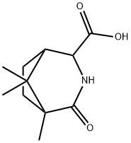 5,8,8-Trimethyl-4-oxo-3-aza-bicyclo[3.2.1]octane-2-carboxylic acid 结构式
