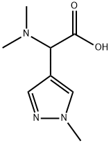 2-(二甲氨基)-2-(1-甲基-1H-吡唑-4-基)乙酸 结构式