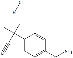 2-(4-(Aminomethyl)phenyl)-2-methylpropanenitrile hydrochloride 结构式