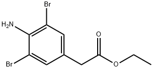 2-(4-氨基-3,5-二溴苯基)乙酸乙酯 结构式