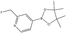 2-(fluoromethyl)-4-(4,4,5,5-tetramethyl-1,3,2-dioxaborolan-2-yl)pyridine 结构式