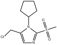 5-(chloromethyl)-1-cyclopentyl-2-methanesulfonyl-1H-imidazole 结构式