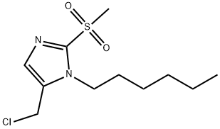 5-(chloromethyl)-1-hexyl-2-methanesulfonyl-1H-imidazole 结构式