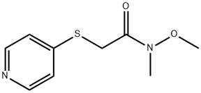 N-methoxy-N-methyl-2-(pyridin-4-ylsulfanyl)acetamide 结构式