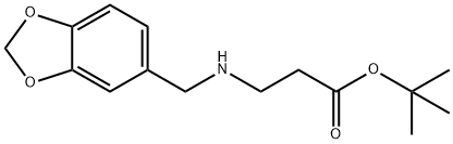 tert-butyl 3-{[(2H-1,3-benzodioxol-5-yl)methyl]amino}propanoate 结构式