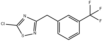 5-chloro-3-{[3-(trifluoromethyl)phenyl]methyl}-1,2,4-thiadiazole 结构式