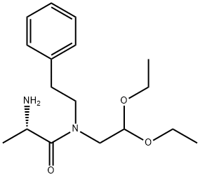 (2S)-2-amino-N-(2,2-diethoxyethyl)-N-(2-phenylethyl)-propanamide 结构式