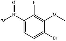 1-溴-3-氟-2-甲氧基-4-硝基苯 结构式