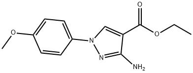 3-氨基-1-(4-甲氧基苯基)-1H-吡唑-4-羧酸乙酯 结构式