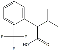 3-甲基-2-(2-(三氟甲基)苯基)丁酸 结构式