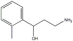 3-amino-1-(2-methylphenyl)propan-1-ol 结构式