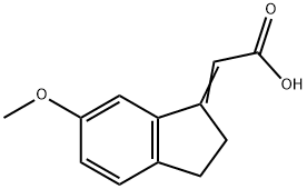 2-[(1E)-6-methoxy-2,3-dihydro-1H-inden-1-ylidene]acetic acid 结构式