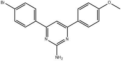 4-(4-bromophenyl)-6-(4-methoxyphenyl)pyrimidin-2-amine 结构式