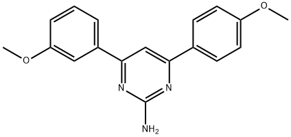 4-(3-methoxyphenyl)-6-(4-methoxyphenyl)pyrimidin-2-amine 结构式