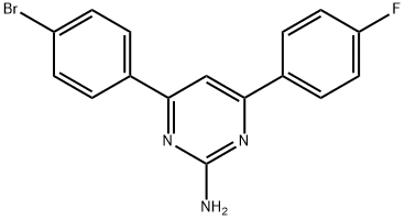 4-(4-bromophenyl)-6-(4-fluorophenyl)pyrimidin-2-amine 结构式