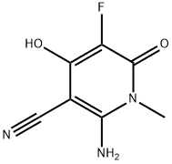 2-Amino-5-fluoro-4-hydroxy-1-methyl-6-oxo-1,6-dihydro-pyridine-3-carbonitrile 结构式