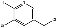 3-Bromo-5-(chloromethyl)-2-fluoropyridine 结构式