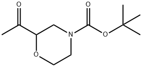 2-乙酰基吗啉-4-羧酸叔丁酯 结构式