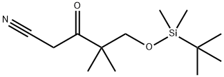 5-(TERT-BUTYLDIMETHYLSILYLOXY)-4,4-DIMETHYL-3-OXOPENTANENITRILE 结构式