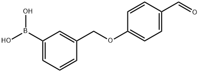 3-((4-甲酰基苯氧基)甲基)苯基硼酸 结构式