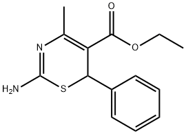 ETHYL 2-AMINO-4-METHYL-6-PHENYL-6H-1,3-THIAZINE-5-CARBOXYLATE 结构式